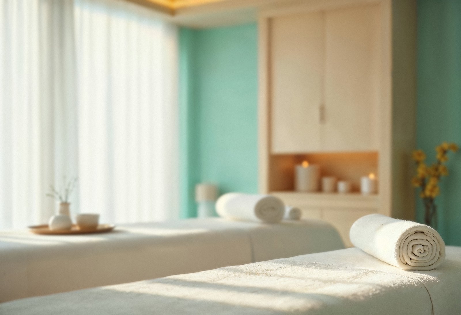 Female physical therapist giving male athlete deep tissue massage